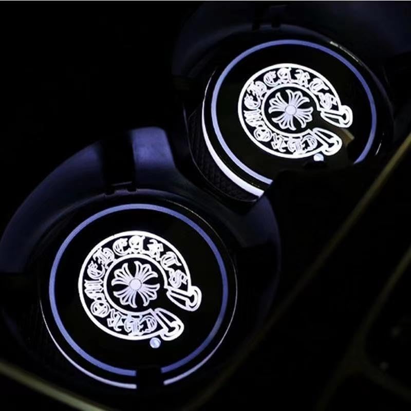 【クロムハーツ コースター】 Amazon | 車用 LED クロムハーツ 車用コースター LEDライト